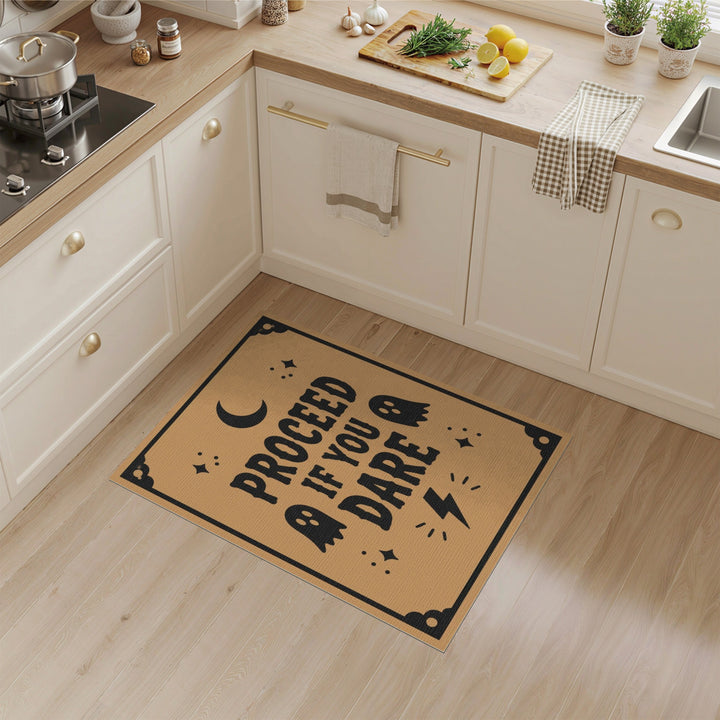 Proceed If You Dare Ghost Halloween Area Rug