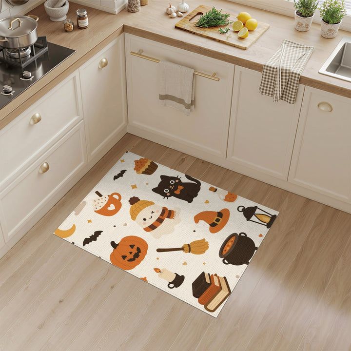 Multi-color and Patterns Cute Halloween Kids Cartoon Area Rug