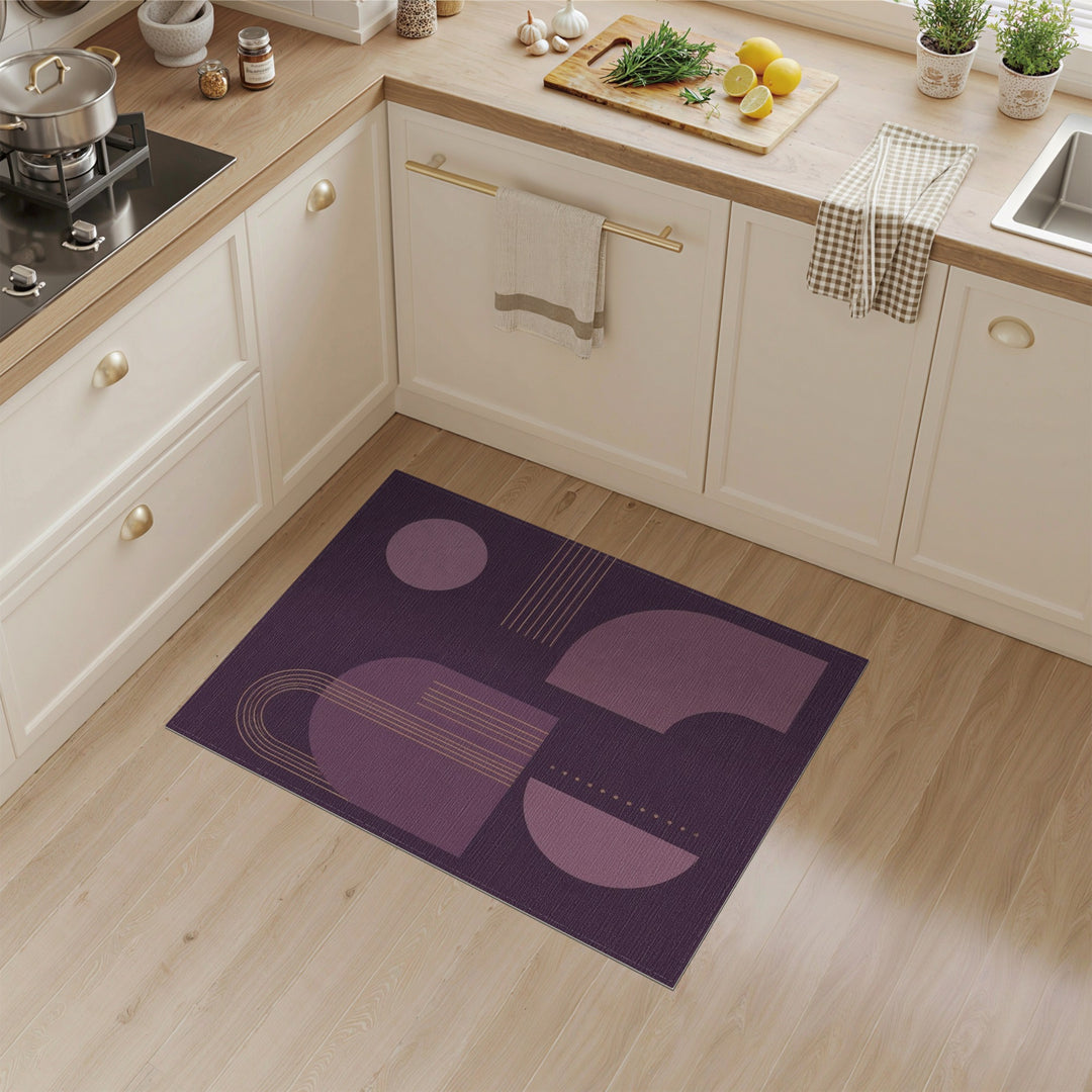 Purple Geometric Modern Area Rug