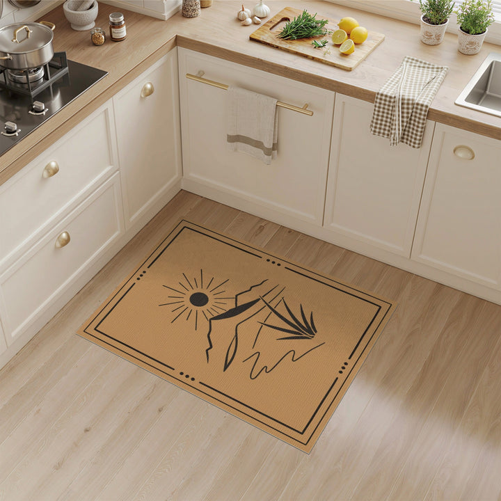 Southwestern Mountain Sun Area Rug