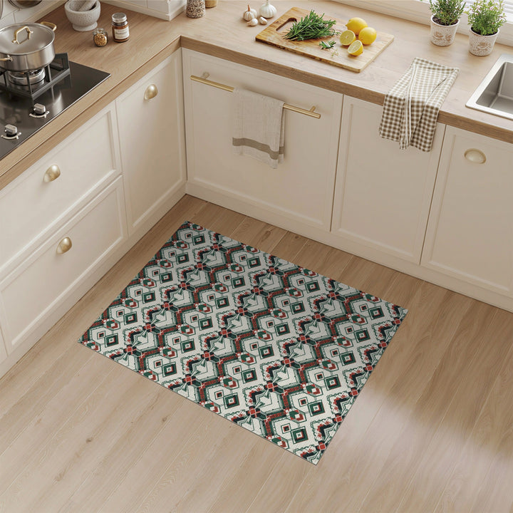 Multi-color and Patterns Multi-Color Geometric Diamond Area Rug