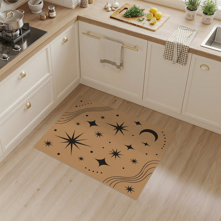 Celestial Starburst Brown Area Rug