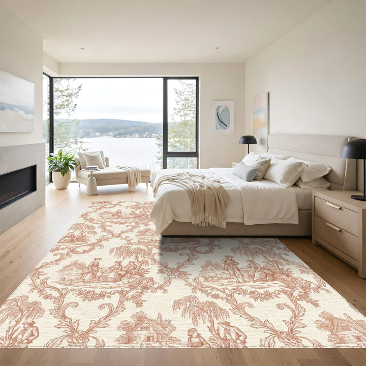 Countryside Scene Sepia Tapestry Rug