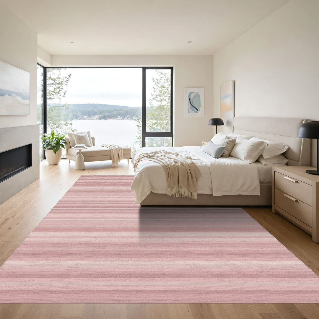 Rose Gold Subtle Stripe Rug