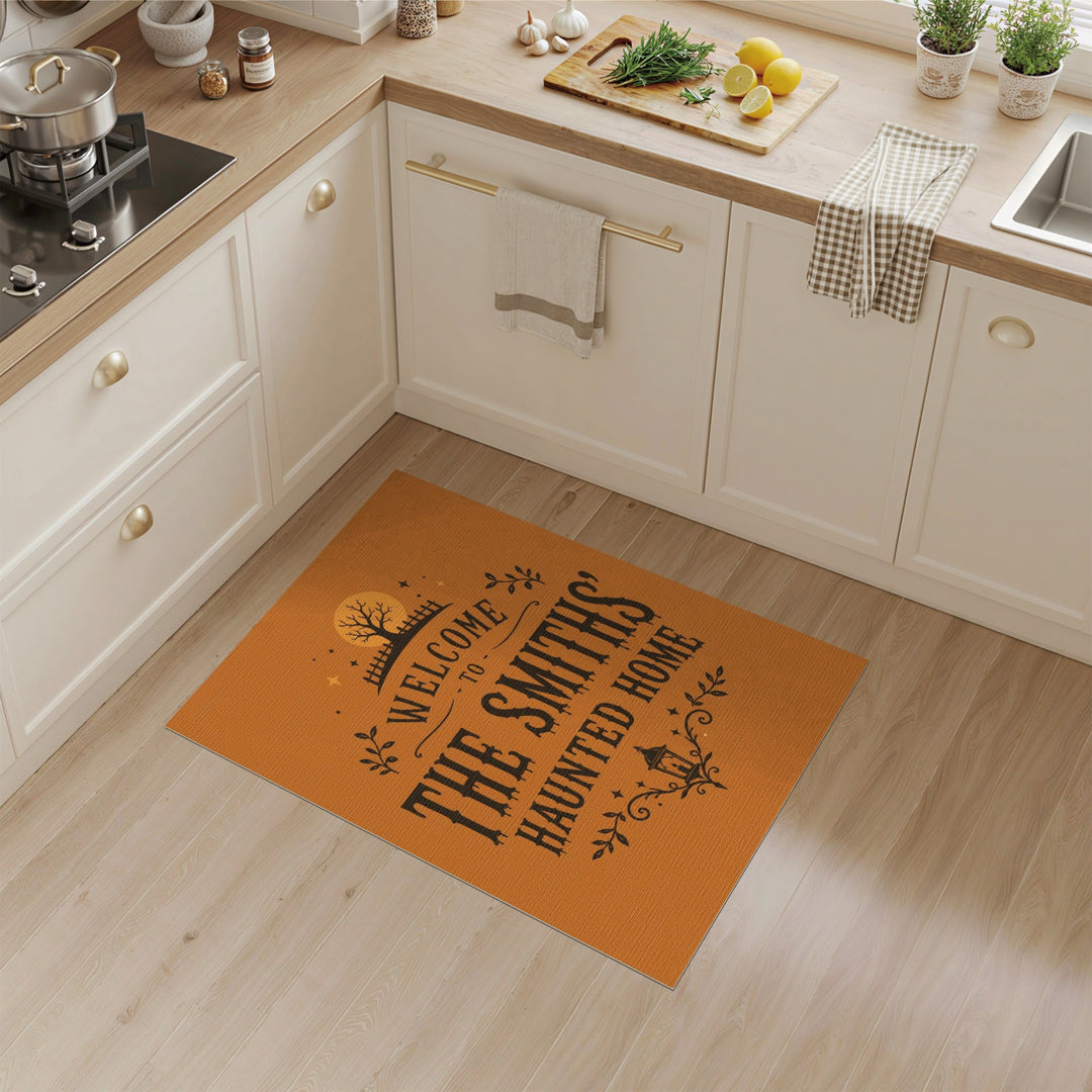 The Smiths' Haunted Home Orange Rug