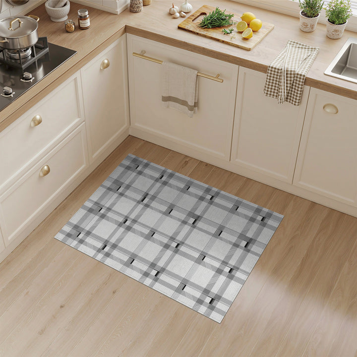 Geometric Modern Black and White Black White Geometric Plaid Area Rug