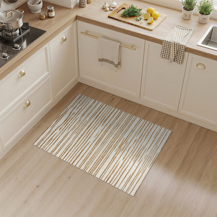 Brown Horizontal Stripe Area Rug