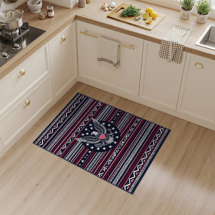 Patriotic Eagle Red White Blue Area Rug