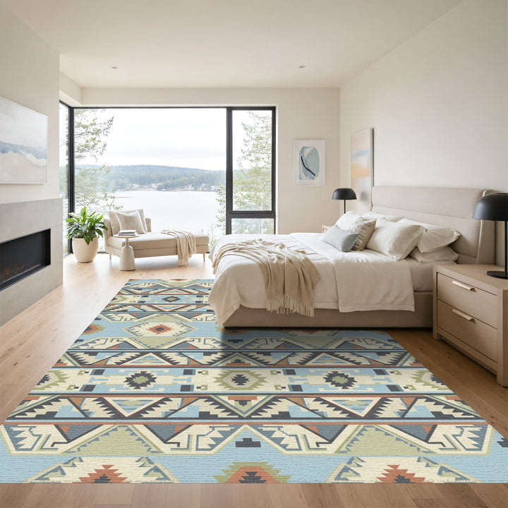 Southwestern Geometric Diamond Stripe Rug