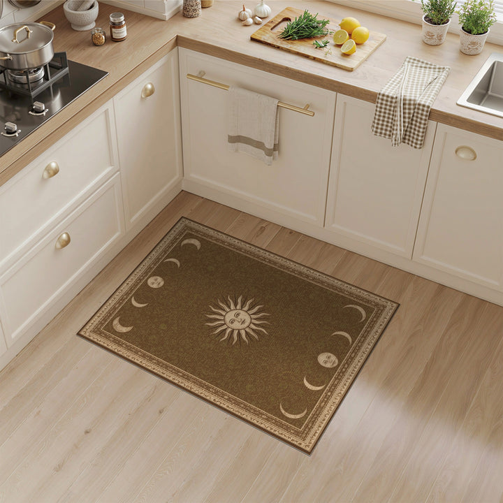 Celestial Sun and Moon Phase Area Rug