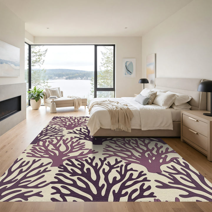 Purple Coral Branch Repeat Rug