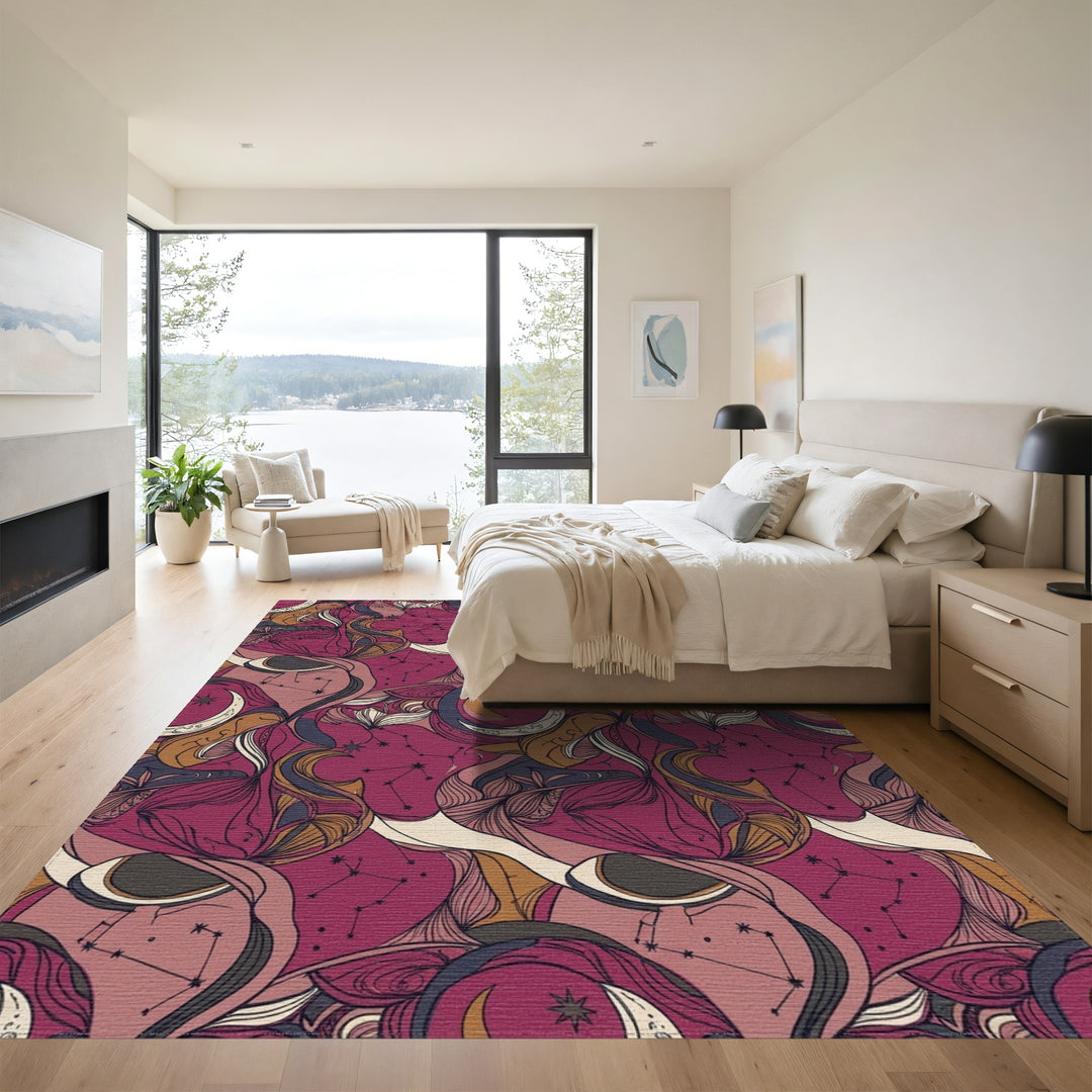 Cosmic Plum Celestial ConstellationsRug Rug