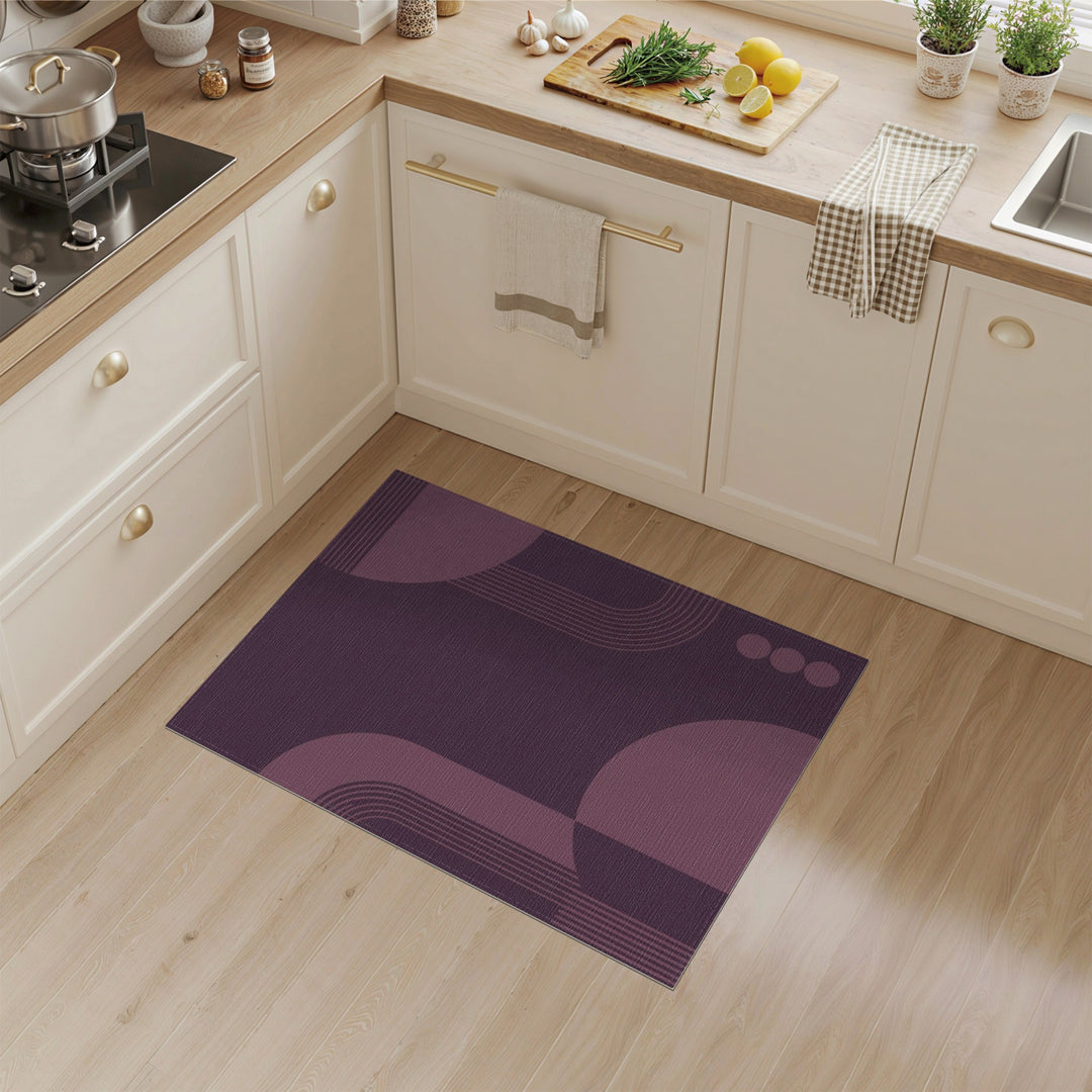 Purple Geometric Modern Area Rug