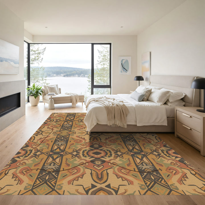 Earthy Tones Tribal Medallion Rug