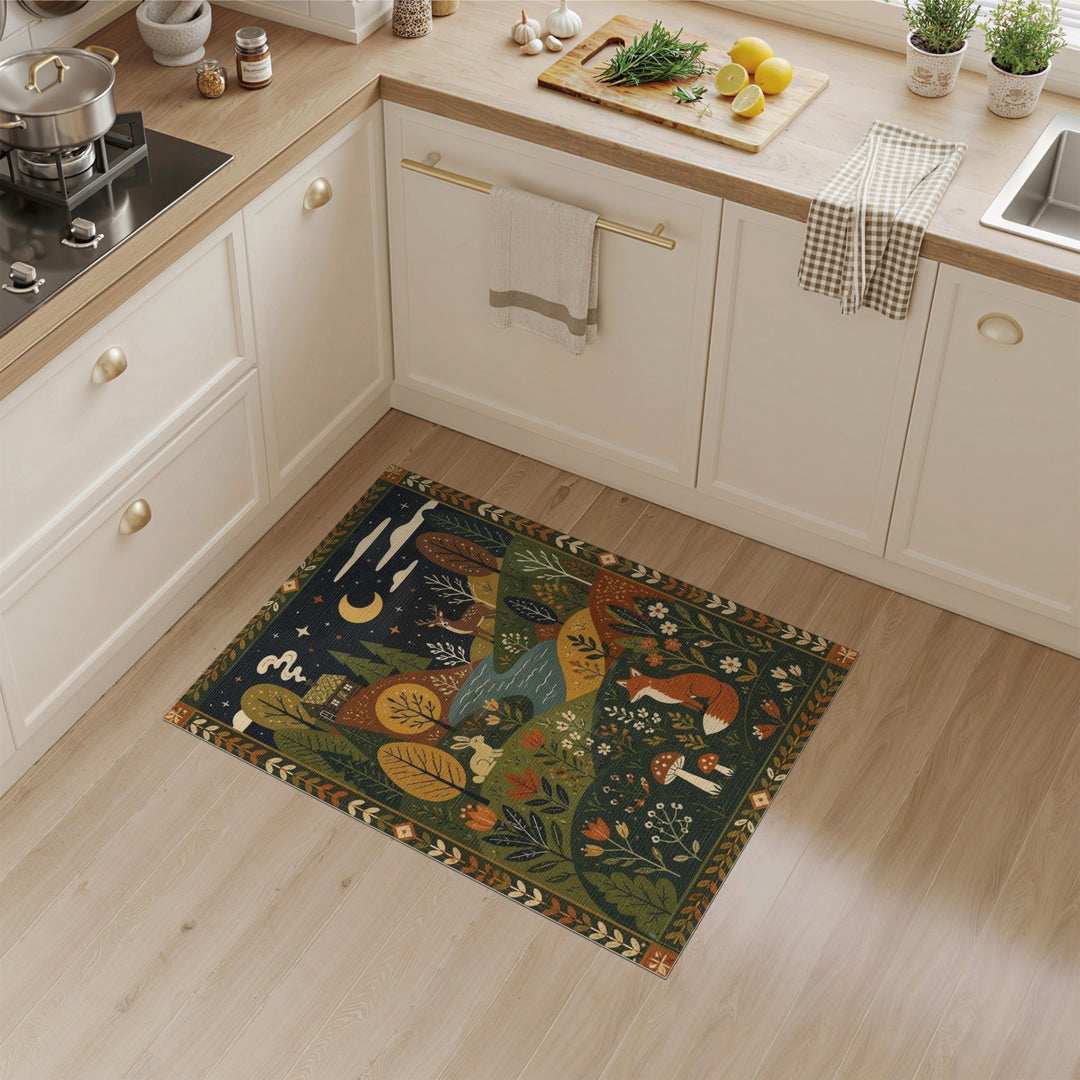 Enchanted Woodland Night Area Rug