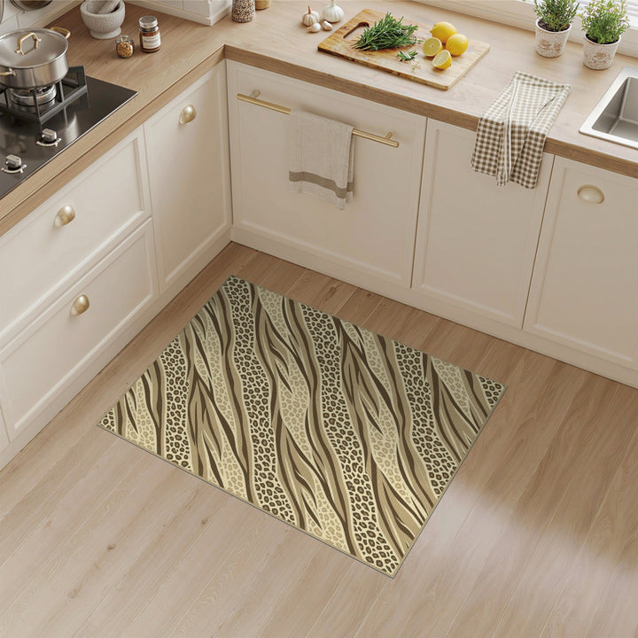 Brown Zebra Leopard Area Rug