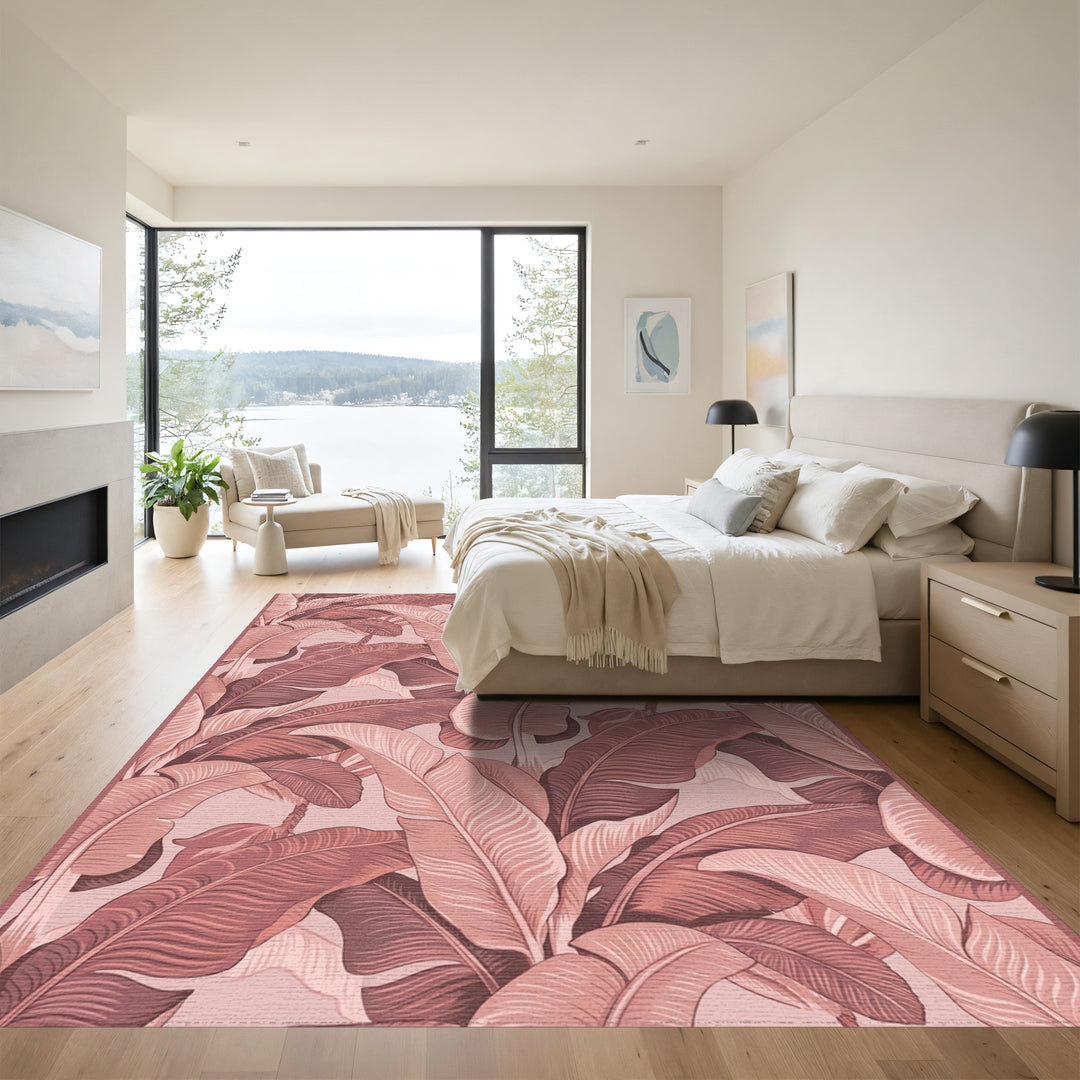 Rose Banana Leaf Lush Canopy Rug