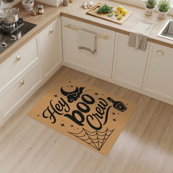 Hey Boo Crew Brown Tan Area Rug
