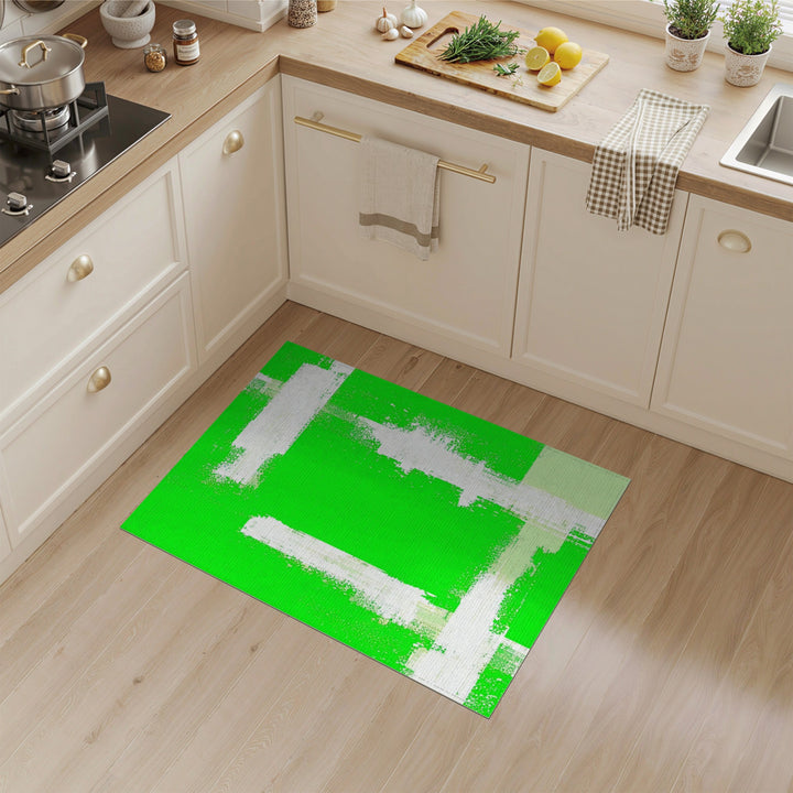 Abstract Area Green Abstract Geometric Area Rug
