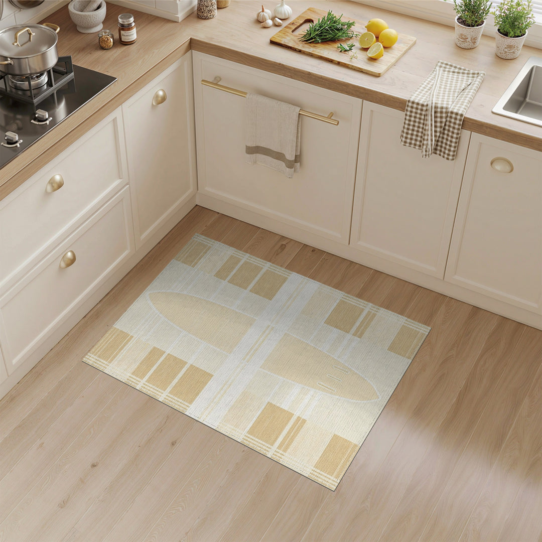 Beige Surfboard Coastal Area Rug