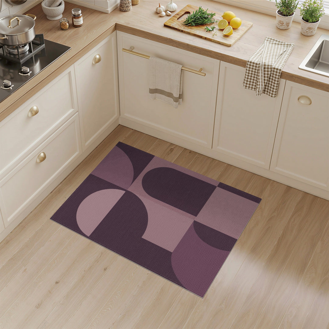 Purple Geometric Modern Purple Geometric Arch Area Rug