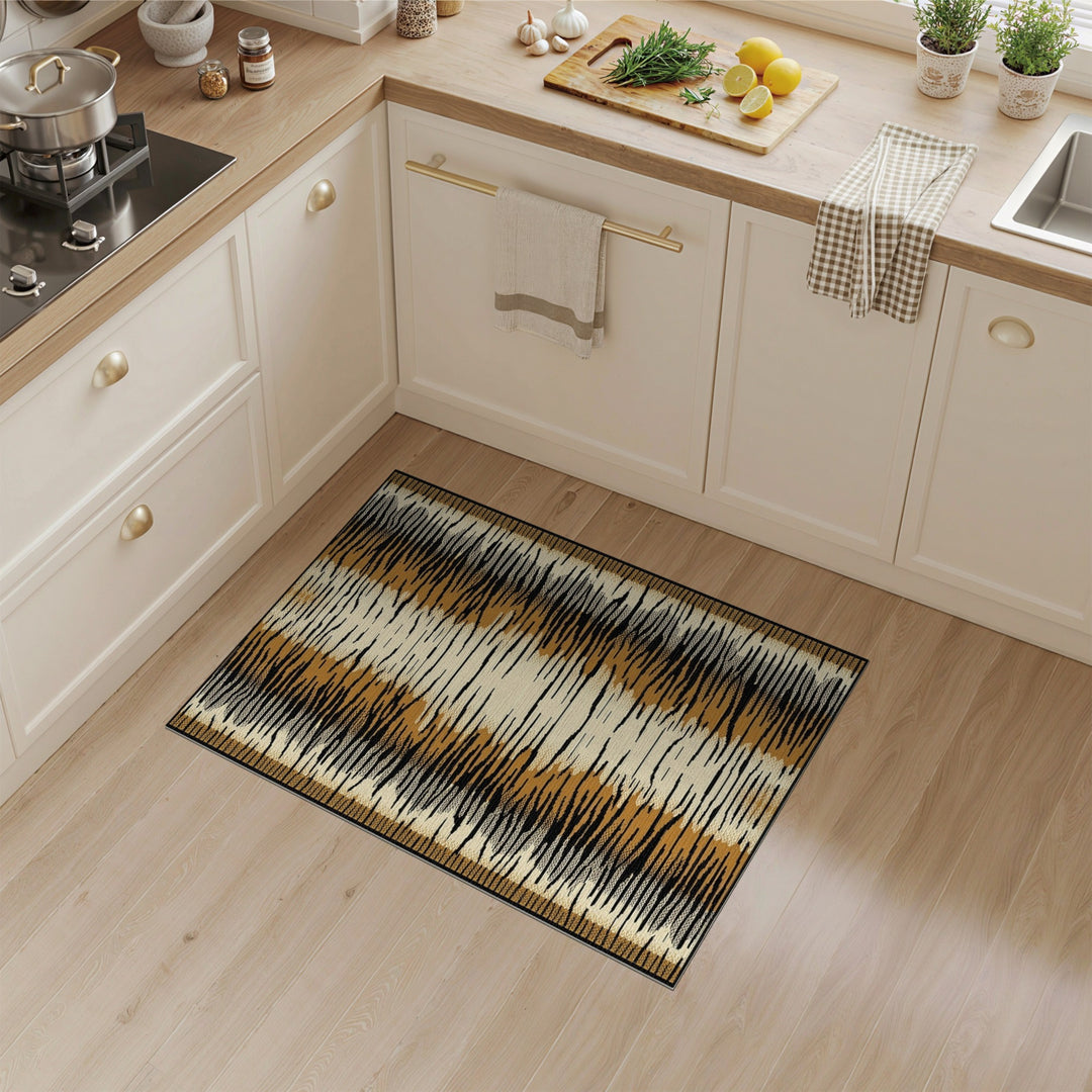 Tiger Stripe Brown Heritage Area Rug