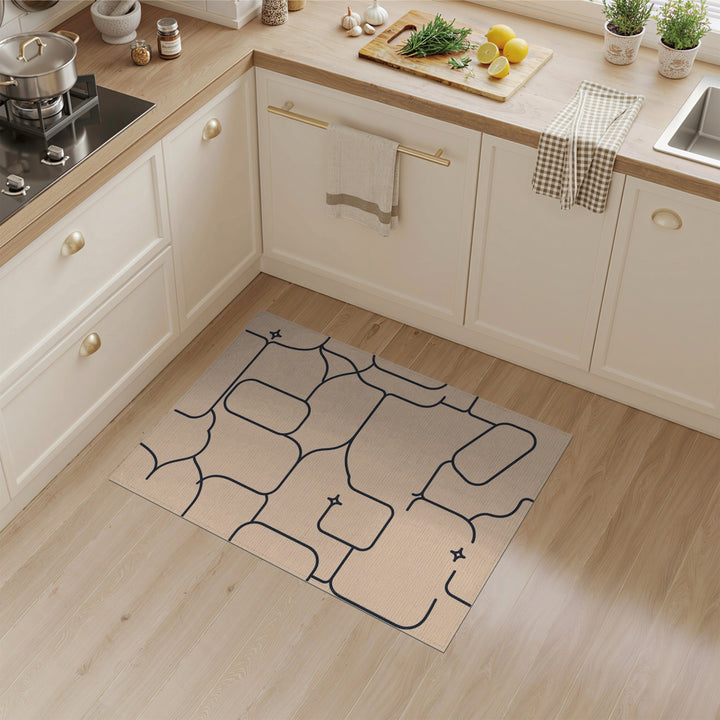 Abstract Area Organic Beige Abstract Organic Area Rug