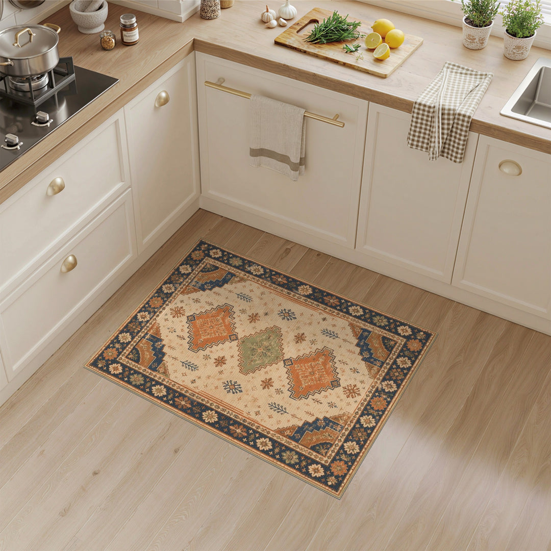 ODIKA Beige Heritage Tribal Area Rug