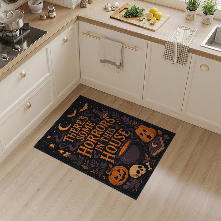 Horrors In This House Halloween Area Rug