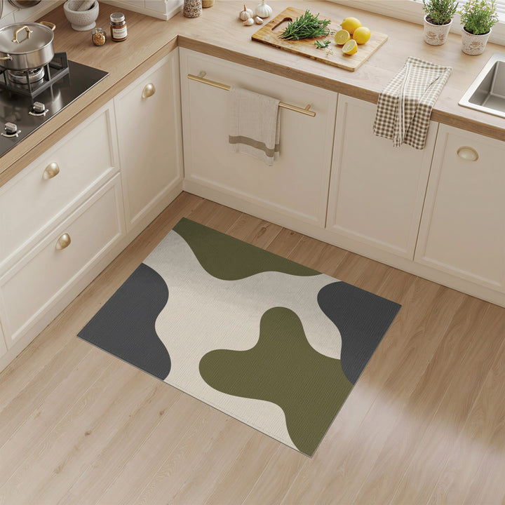 Abstract Area Beige Abstract Organic Area Rug
