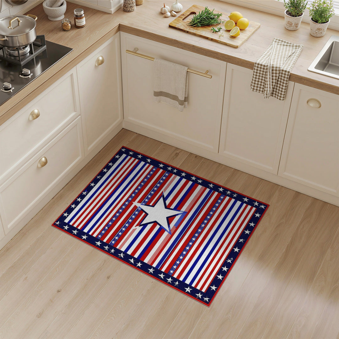 Patriotic Central Star Area Rug