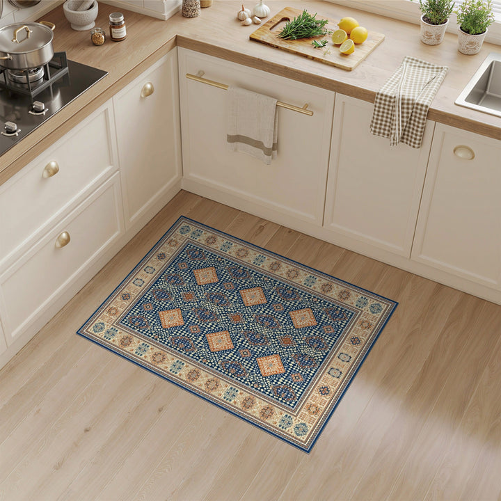 Blue Geometric Persian Area Rug