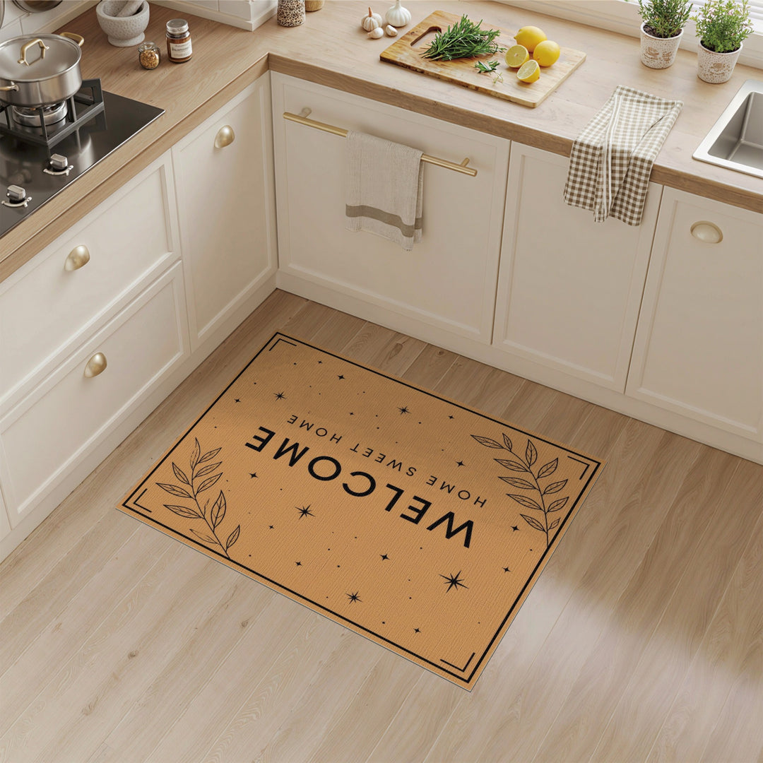 Welcome Home Sweet Home Boho Area Rug