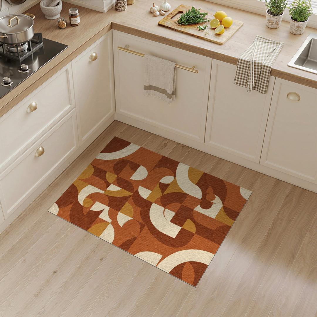 Geometric Modern Brown and Tan Bold Geometric Brown Area Rug