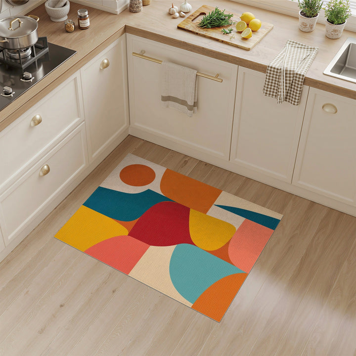Abstract Area Vivid Multi-Color Abstract Area Rug