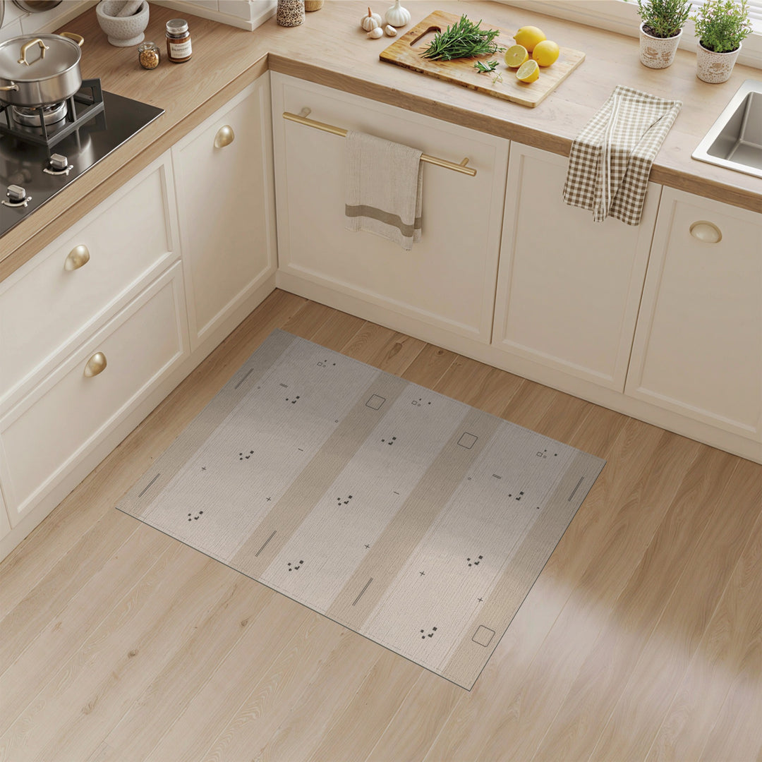 Beige Geometric Modern Area Rug