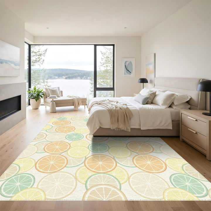 Citrus Slices In Pastel Hues Rug