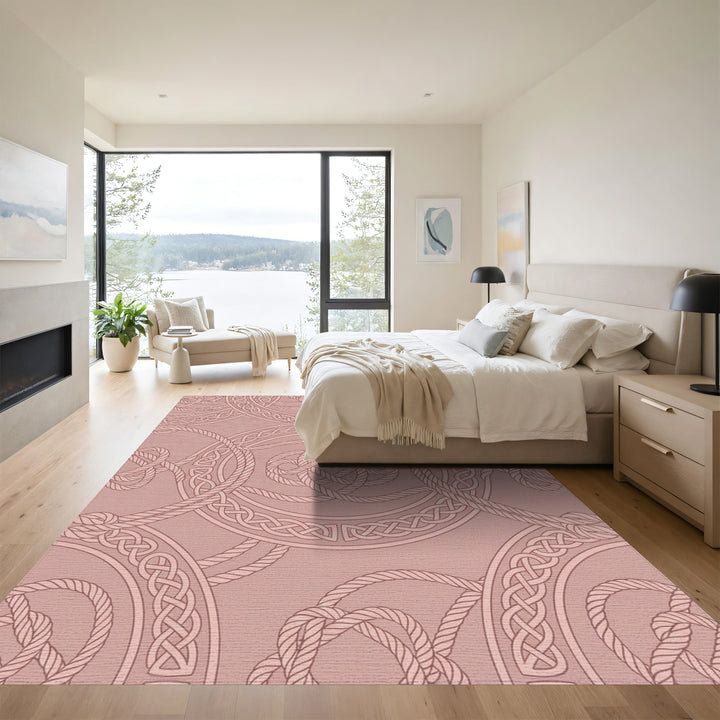 Rose Rope Knot Intertwined Medallion Rug