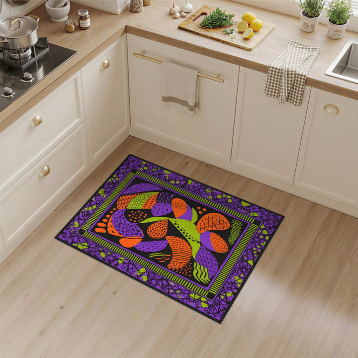 Vibrant Abstract Multi-Color Area Rug