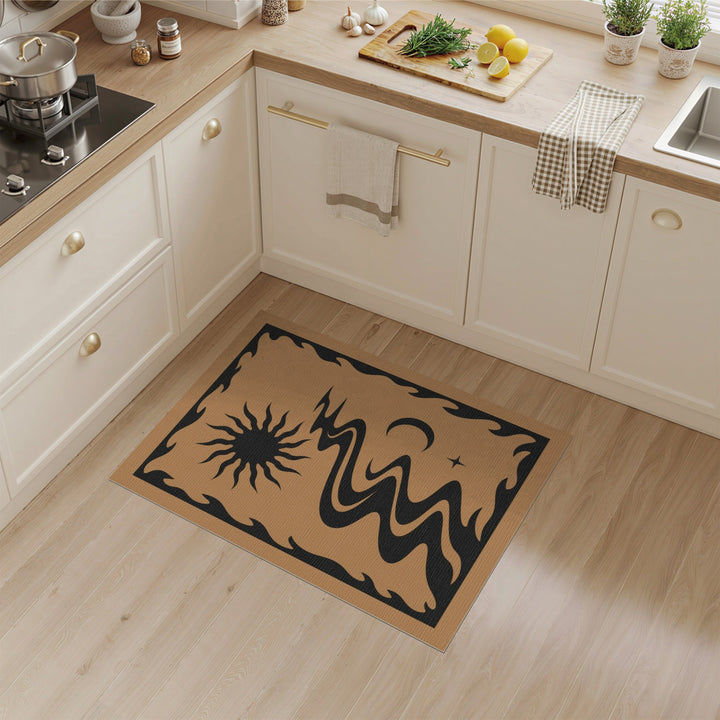 Celestial River Sun Moon Area Rug
