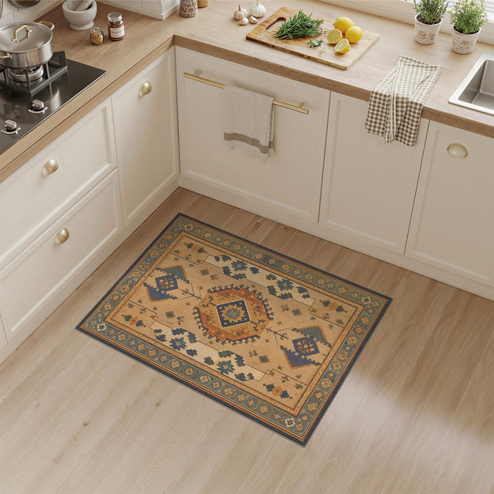 Beige and Neutral Southwestern Beige Geometric Area Rug