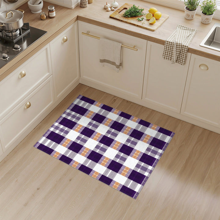 Purple Geometric Modern Purple Plaid Geometric Area Rug