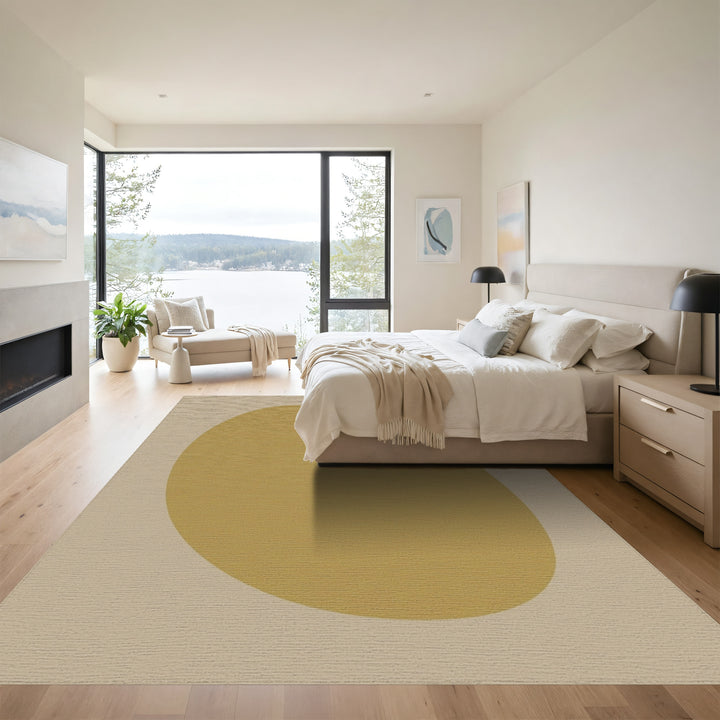 Ochre Organic Blob Landscape Rug