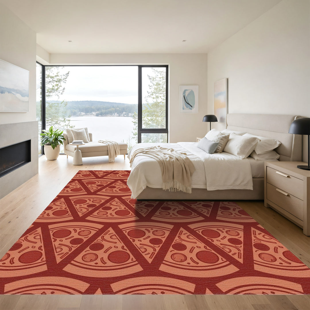 Terracotta Pepperoni Pizza Trio Rug