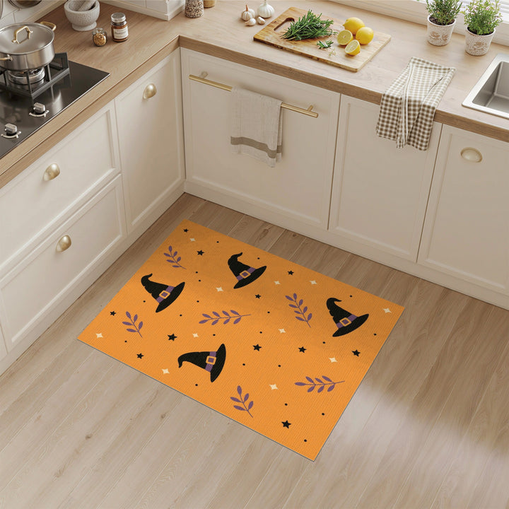 Orange Witch Hats Kids Area Rug