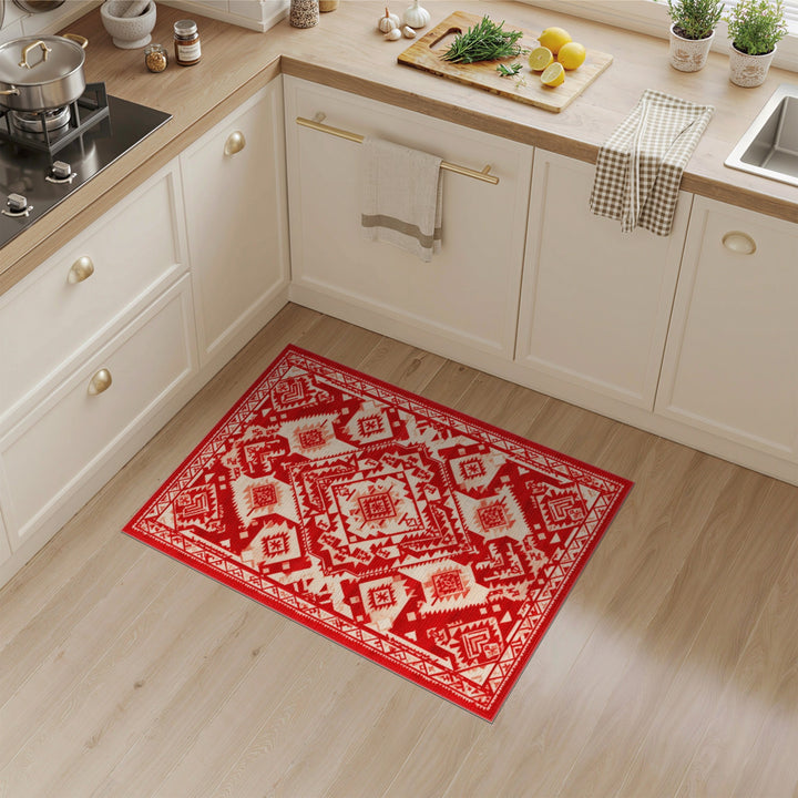 Red Heritage Tribal Area Rug
