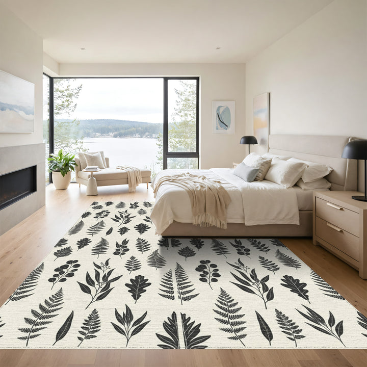 Botanical Fern Oak Leaf Variety Rug