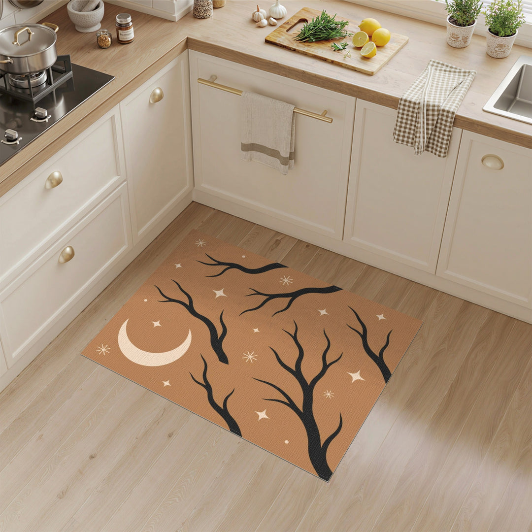 Moonlit Branches Brown Area Rug