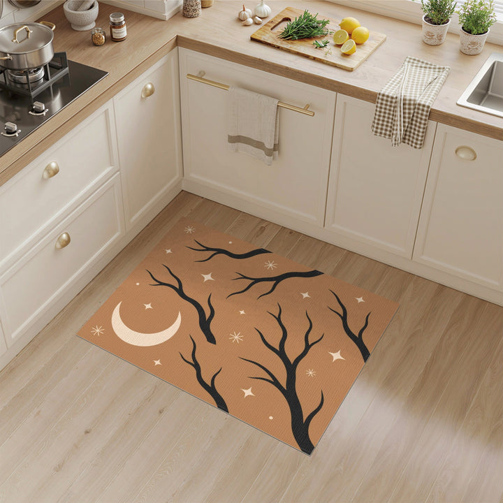 Moonlit Branches Brown Area Rug
