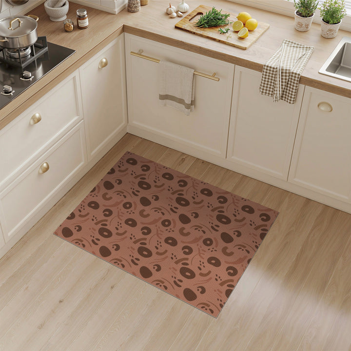 Brown and Tan Abstract Area Abstract Brown Area Rug